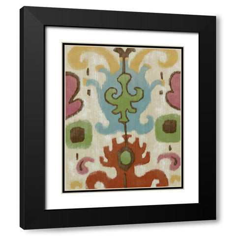 Tribal Ikat II Black Modern Wood Framed Art Print with Double Matting by Zarris, Chariklia