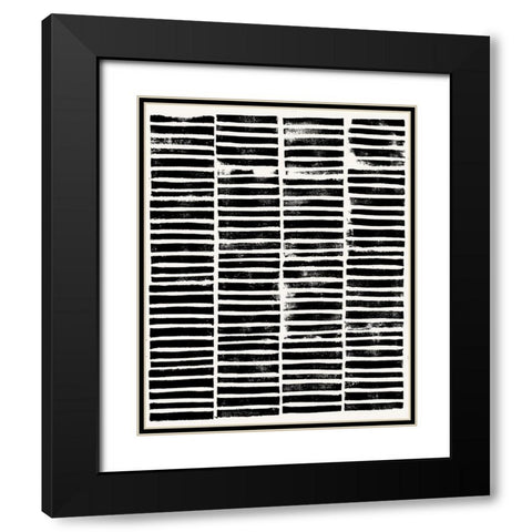 Dashed Codes I Black Modern Wood Framed Art Print with Double Matting by Popp, Grace