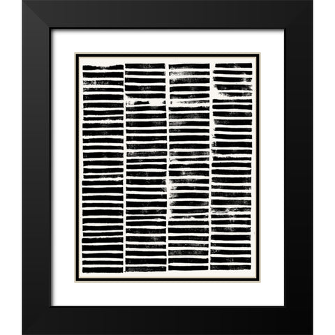 Dashed Codes I Black Modern Wood Framed Art Print with Double Matting by Popp, Grace