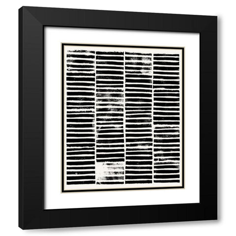 Dashed Codes II Black Modern Wood Framed Art Print with Double Matting by Popp, Grace
