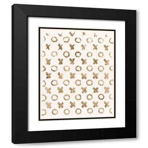 Gilded Kisses I Black Modern Wood Framed Art Print with Double Matting by Vision Studio