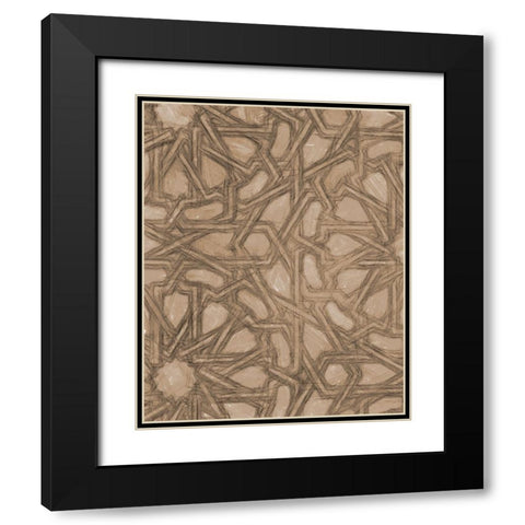 Ornamental Design I Black Modern Wood Framed Art Print with Double Matting by Saunders, Alonzo