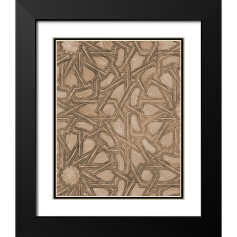 Ornamental Design I Black Modern Wood Framed Art Print with Double Matting by Saunders, Alonzo
