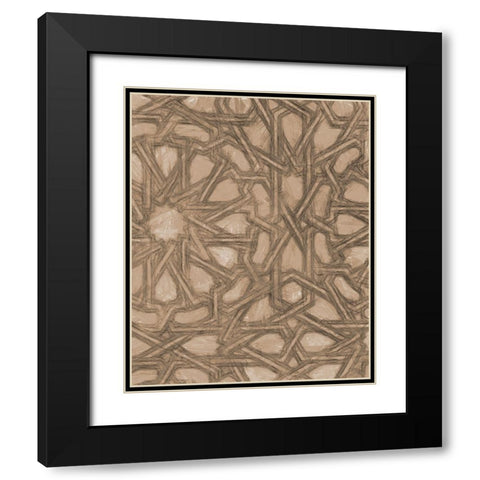Ornamental Design II Black Modern Wood Framed Art Print with Double Matting by Saunders, Alonzo