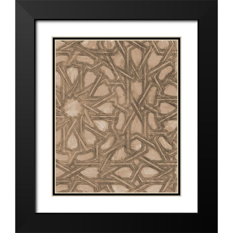 Ornamental Design II Black Modern Wood Framed Art Print with Double Matting by Saunders, Alonzo