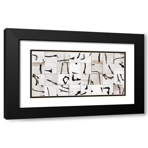 Custom Neutral Subtext III Black Modern Wood Framed Art Print with Double Matting by Stramel, Renee W.
