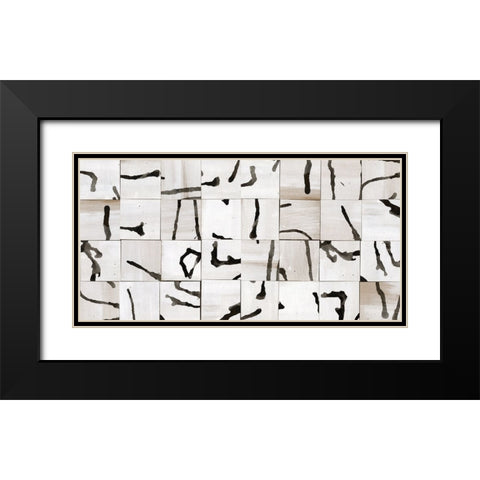 Custom Neutral Subtext III Black Modern Wood Framed Art Print with Double Matting by Stramel, Renee W.
