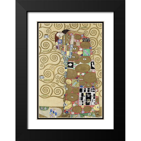 Fulfillment Black Modern Wood Framed Art Print with Double Matting by Klimt, Gustav