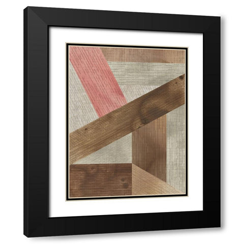 Texture Puzzle I Black Modern Wood Framed Art Print with Double Matting by Vess, June Erica