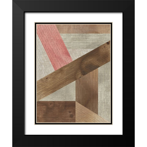 Texture Puzzle I Black Modern Wood Framed Art Print with Double Matting by Vess, June Erica