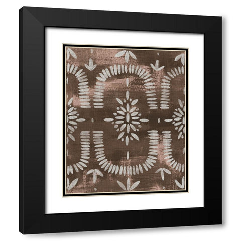 Espresso Batik I Black Modern Wood Framed Art Print with Double Matting by Vess, June Erica