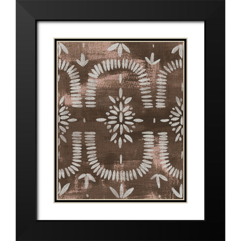 Espresso Batik I Black Modern Wood Framed Art Print with Double Matting by Vess, June Erica