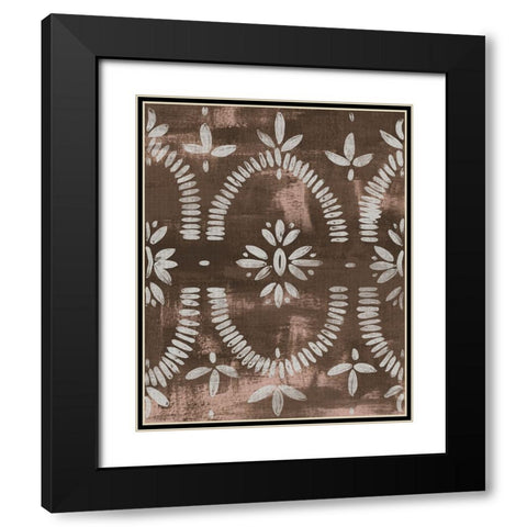 Espresso Batik II Black Modern Wood Framed Art Print with Double Matting by Vess, June Erica
