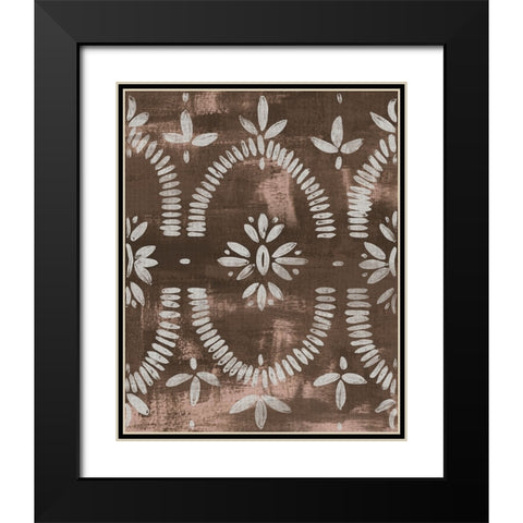 Espresso Batik II Black Modern Wood Framed Art Print with Double Matting by Vess, June Erica