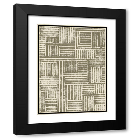 Earth Puzzle I Black Modern Wood Framed Art Print with Double Matting by Vess, June Erica