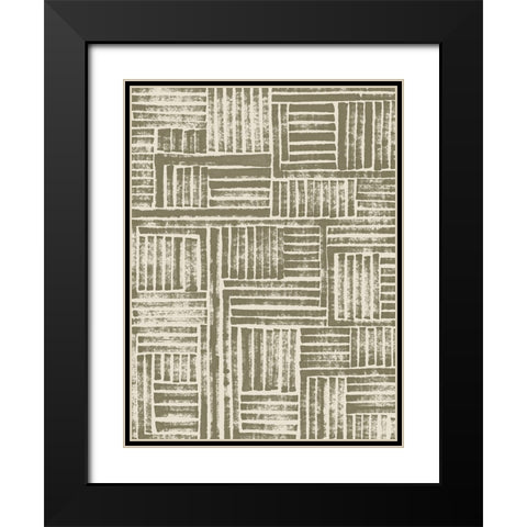 Earth Puzzle I Black Modern Wood Framed Art Print with Double Matting by Vess, June Erica