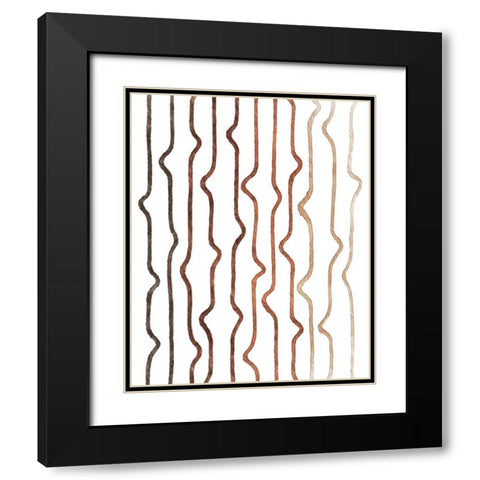 Jagged Flow I Black Modern Wood Framed Art Print with Double Matting by Saunders, Alonzo