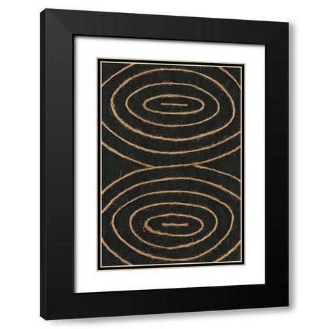 Linked In I Black Modern Wood Framed Art Print with Double Matting by Saunders, Alonzo