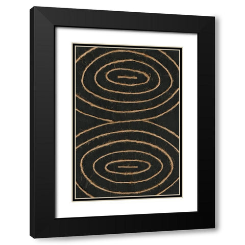 Linked In II Black Modern Wood Framed Art Print with Double Matting by Saunders, Alonzo
