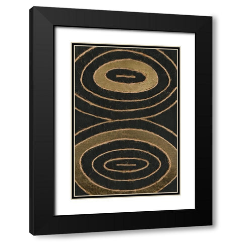 Linked In IV Black Modern Wood Framed Art Print with Double Matting by Saunders, Alonzo
