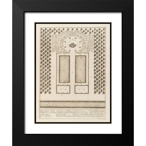 Antiquities of Pola, Ancient Blueprints II Black Modern Wood Framed Art Print with Double Matting by Unknown