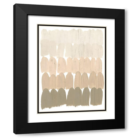 Earth Tone Swatch II Black Modern Wood Framed Art Print with Double Matting by Vess, June Erica