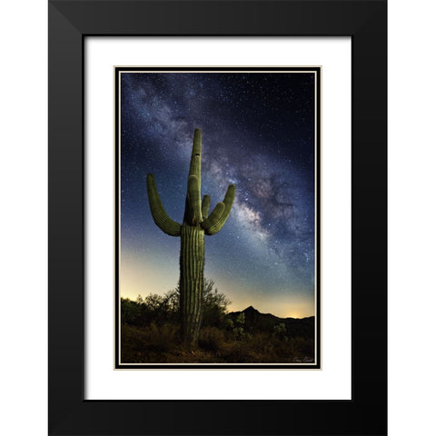 Desert Lights I Black Modern Wood Framed Art Print with Double Matting by Drost, David