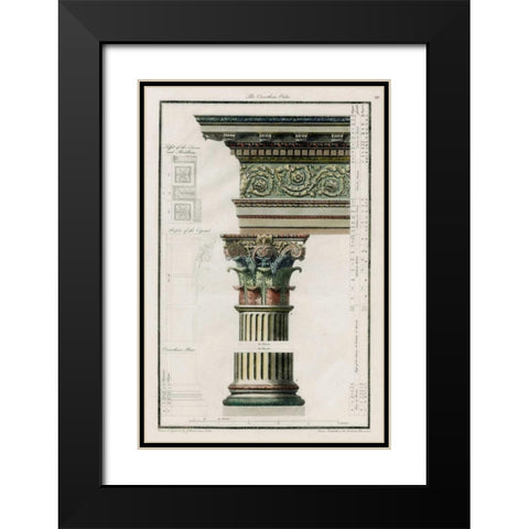 The Corinthian Order Black Modern Wood Framed Art Print with Double Matting by Richardson