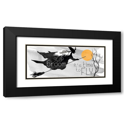 Witchy Mischief Collection D Black Modern Wood Framed Art Print with Double Matting by Parker, Jennifer Paxton