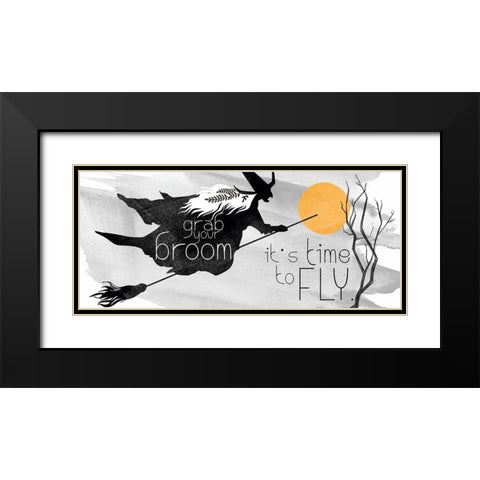 Witchy Mischief Collection D Black Modern Wood Framed Art Print with Double Matting by Parker, Jennifer Paxton