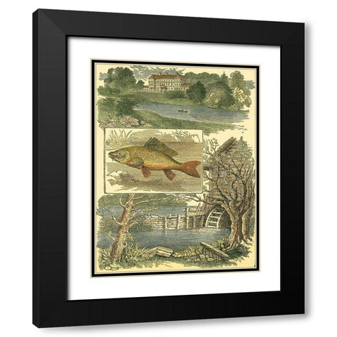 Fishermans Vignette I Black Modern Wood Framed Art Print with Double Matting by Vision Studio