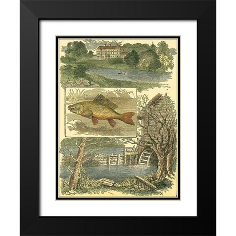 Fishermans Vignette I Black Modern Wood Framed Art Print with Double Matting by Vision Studio