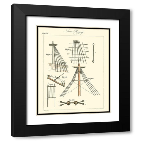 Nautical details II Black Modern Wood Framed Art Print with Double Matting by Unknown