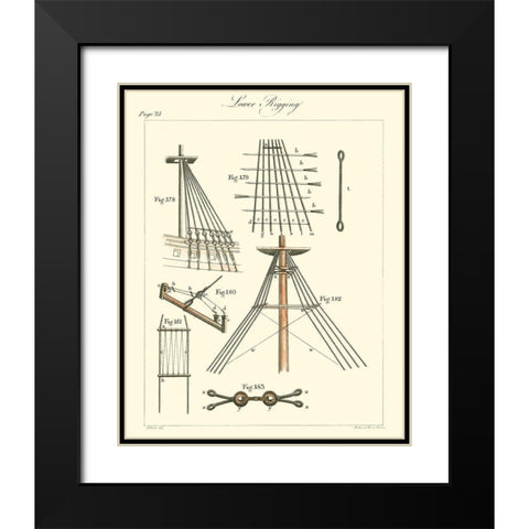 Nautical details II Black Modern Wood Framed Art Print with Double Matting by Unknown