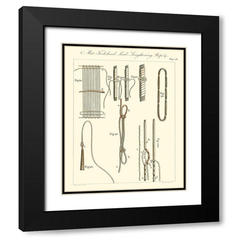 Nautical details IV Black Modern Wood Framed Art Print with Double Matting by Unknown