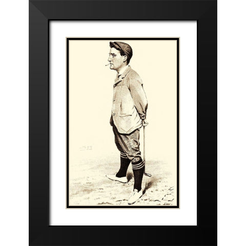 Vanity Fair Golfers II Black Modern Wood Framed Art Print with Double Matting by Spy