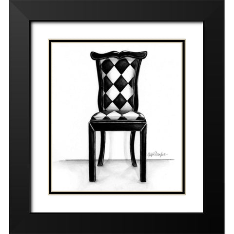 Designer Chair VII Black Modern Wood Framed Art Print with Double Matting by Meagher, Megan