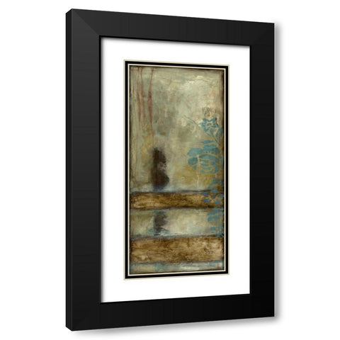 Teal Patina II Black Modern Wood Framed Art Print with Double Matting by Goldberger, Jennifer
