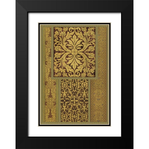 Florentine Panel II Black Modern Wood Framed Art Print with Double Matting by Vision Studio
