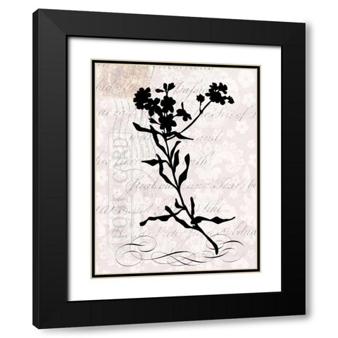 Small Postscript I Black Modern Wood Framed Art Print with Double Matting by Vision Studio