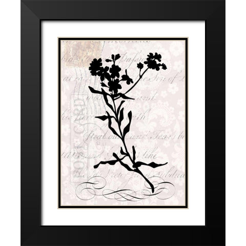 Small Postscript I Black Modern Wood Framed Art Print with Double Matting by Vision Studio