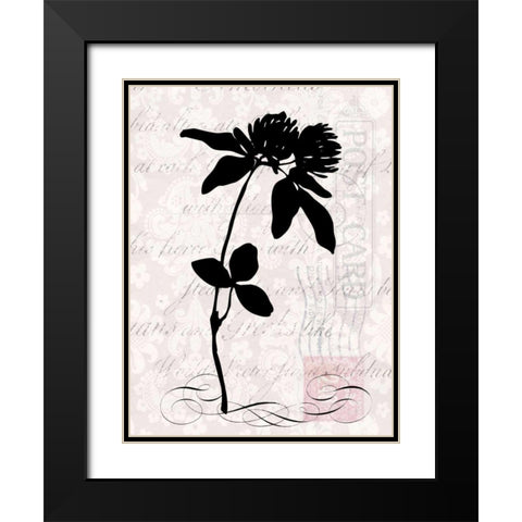 Small Postscript II Black Modern Wood Framed Art Print with Double Matting by Vision Studio