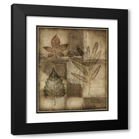 Custom Impressed on Patina IV Black Modern Wood Framed Art Print with Double Matting by Slocum, Nancy