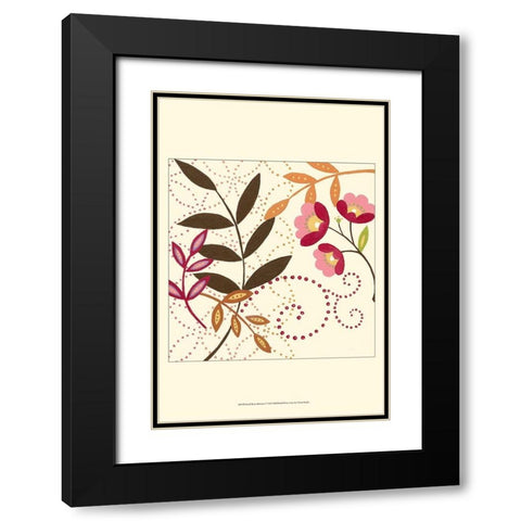 Small Berry Blossom I Black Modern Wood Framed Art Print with Double Matting by Vision Studio