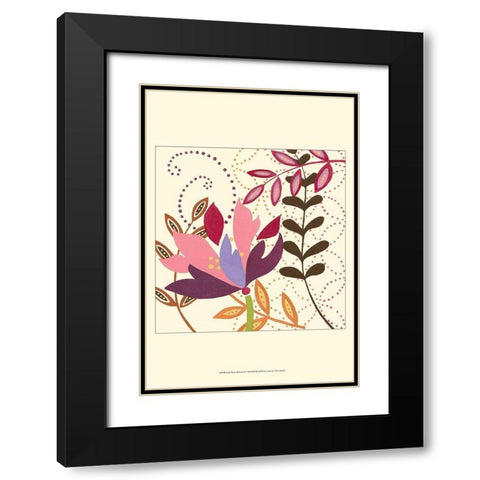 Small Berry Blossom II Black Modern Wood Framed Art Print with Double Matting by Vision Studio