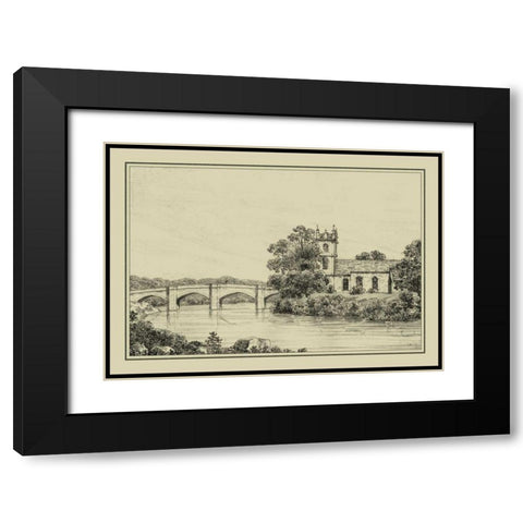 Idyllic Bridge IV Black Modern Wood Framed Art Print with Double Matting by Wood, I.G.