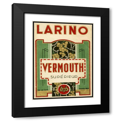 Larino Vermouth Black Modern Wood Framed Art Print with Double Matting by Unknown