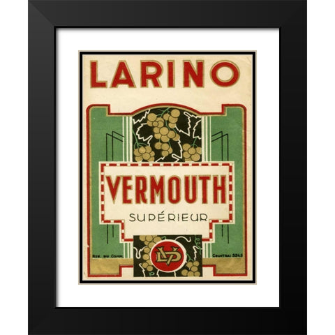 Larino Vermouth Black Modern Wood Framed Art Print with Double Matting by Unknown