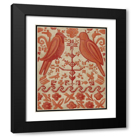 True Love II Black Modern Wood Framed Art Print with Double Matting by Zarris, Chariklia