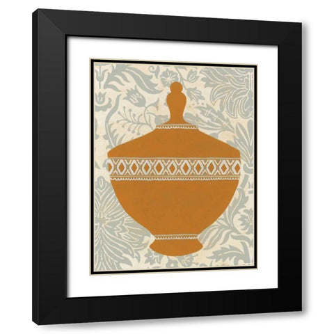 Pottery Patterns I Black Modern Wood Framed Art Print with Double Matting by Vess, June Erica